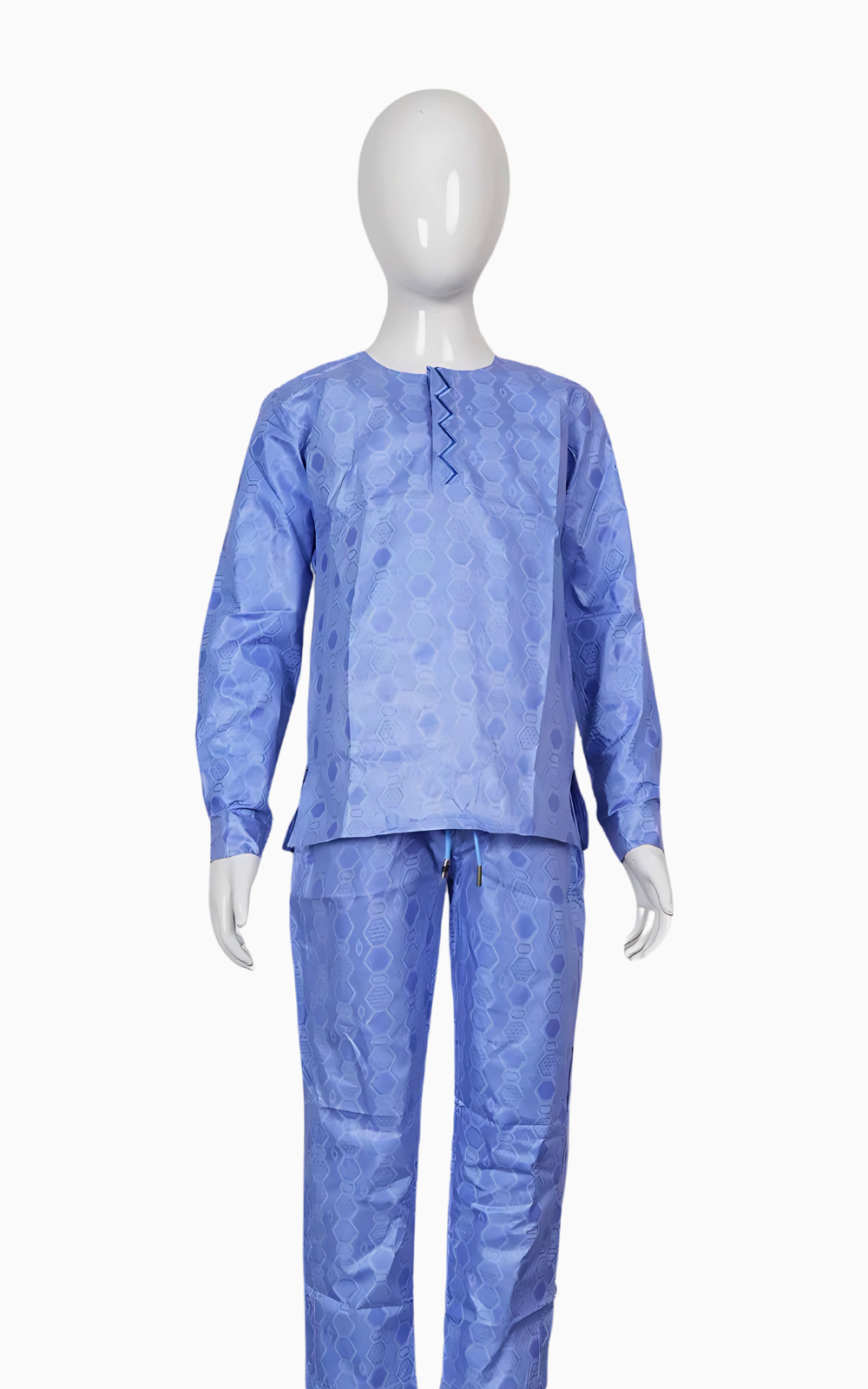 Boubou africain en bazin riche pour enfant, look élégant