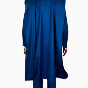 Boubou homme bleu en tissu Bazin Riche traditionnel