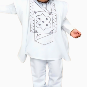 Boubou Blanc Garçon – Vêtement africain pour enfant