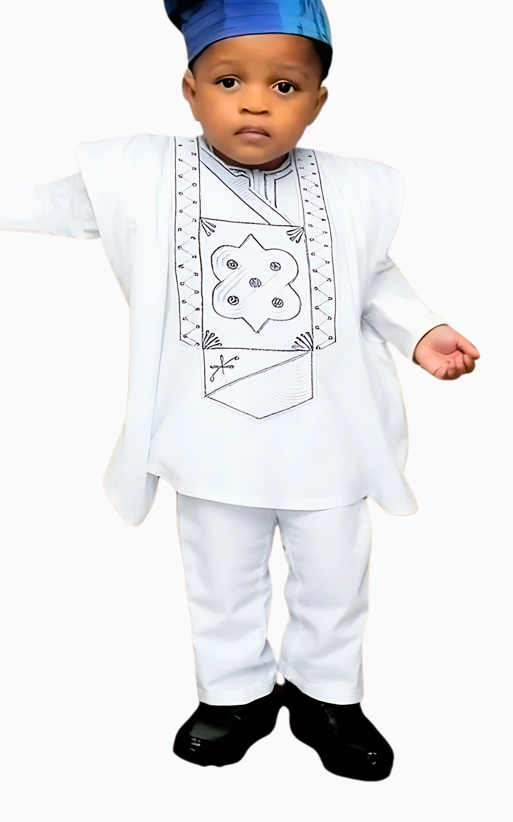 Boubou Blanc Garçon – Vêtement africain pour enfant
