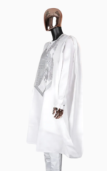 Vêtement africain élégant pour homme, boubou blanc