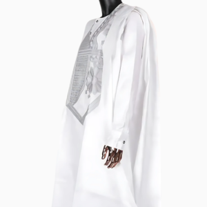 Vêtement africain élégant pour homme, boubou blanc