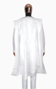 Boubou moderne en blanc, style africain pour homme