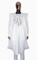 Boubou blanc pour homme, ensemble 3 pièces