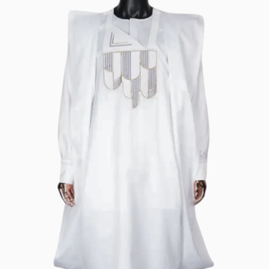 Boubou blanc pour homme, ensemble 3 pièces
