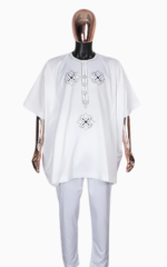 Vêtement africain élégant pour homme en blanc
