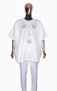 Vêtement africain élégant pour homme en blanc