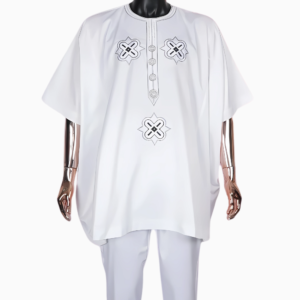 Vêtement africain élégant pour homme en blanc