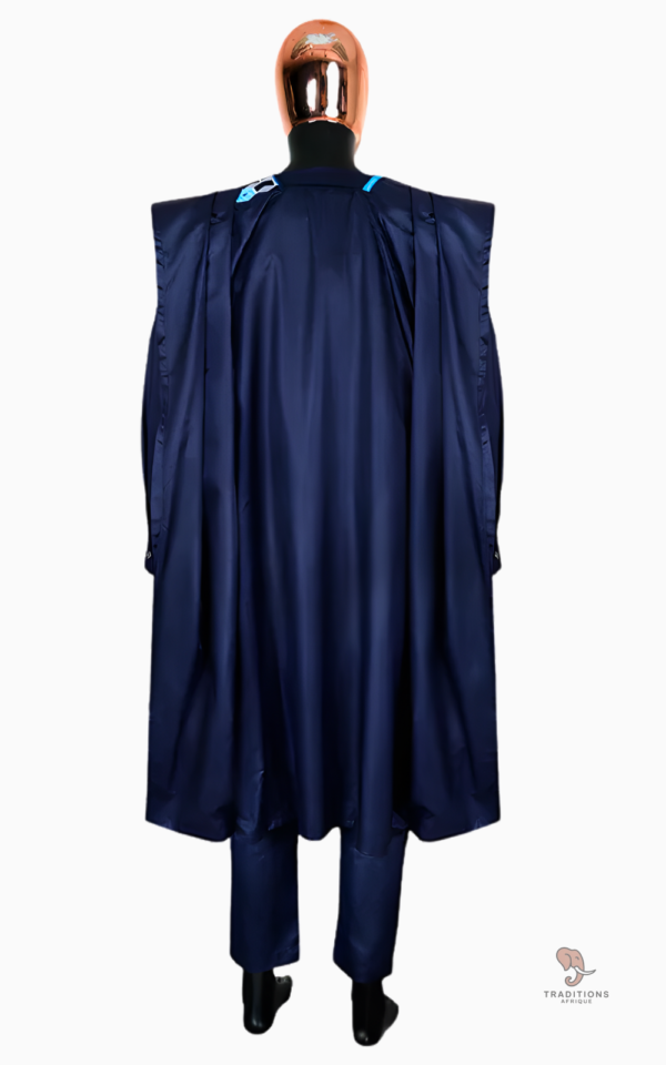 Vêtement traditionnel africain pour homme en bleu