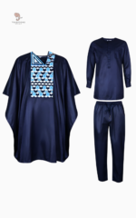 Habillement culturel masculin, boubou bleu distinctif