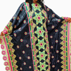 Boubou brodé femme élégant en tissu africain
