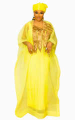 Boubou Comorien Femme élégant en tissu traditionnel