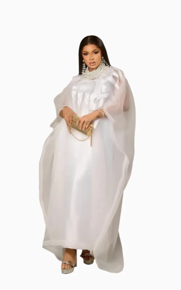 boubou-de-mariage-femme-1 Boubou de Mariage Femme élégant en tissu africain