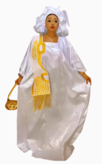 Boubou Femme Africain Blanc