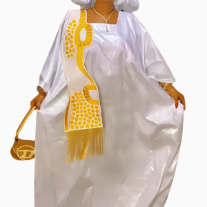 Boubou Femme Africain Blanc