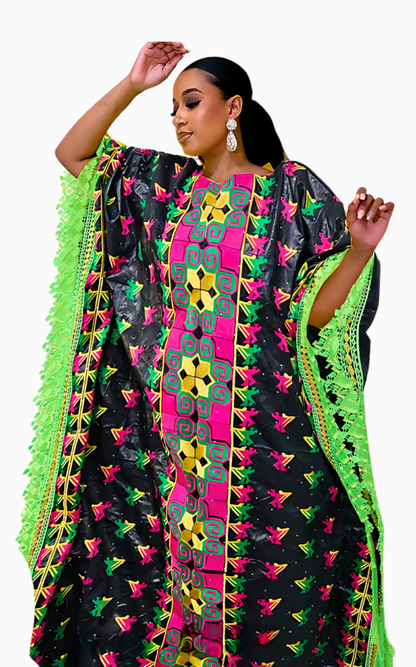 boubou-femme-africaine-multicolore-1 Boubou africain femme multicolore élégant et traditionnel