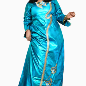 Boubou femme long élégant en tissu africain