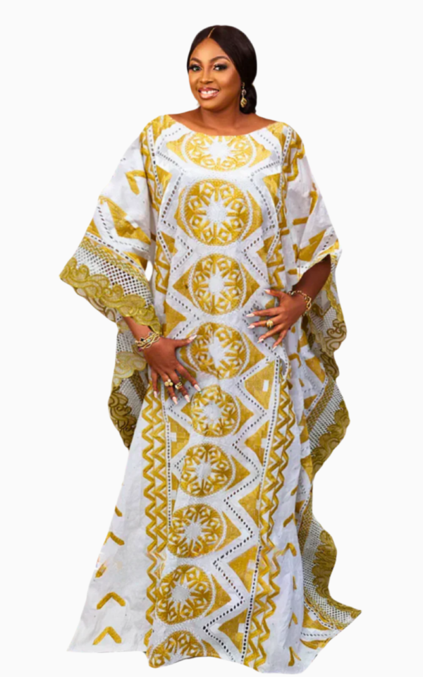 boubou-femme-long-blanc-et-dore-1 Boubou long femme blanc et doré