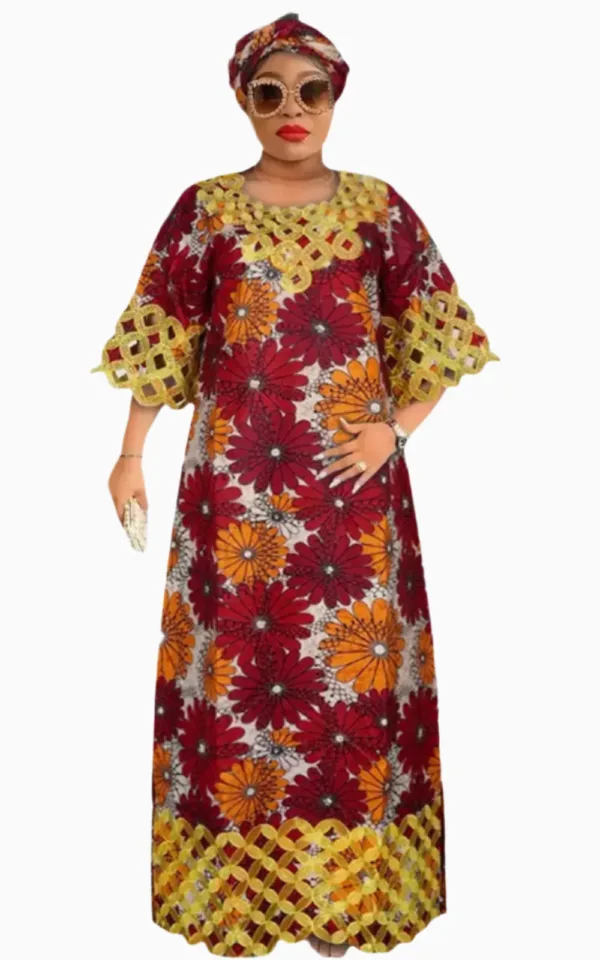 boubou-femme-wax-1 Boubou Femme Wax en tissu africain coloré