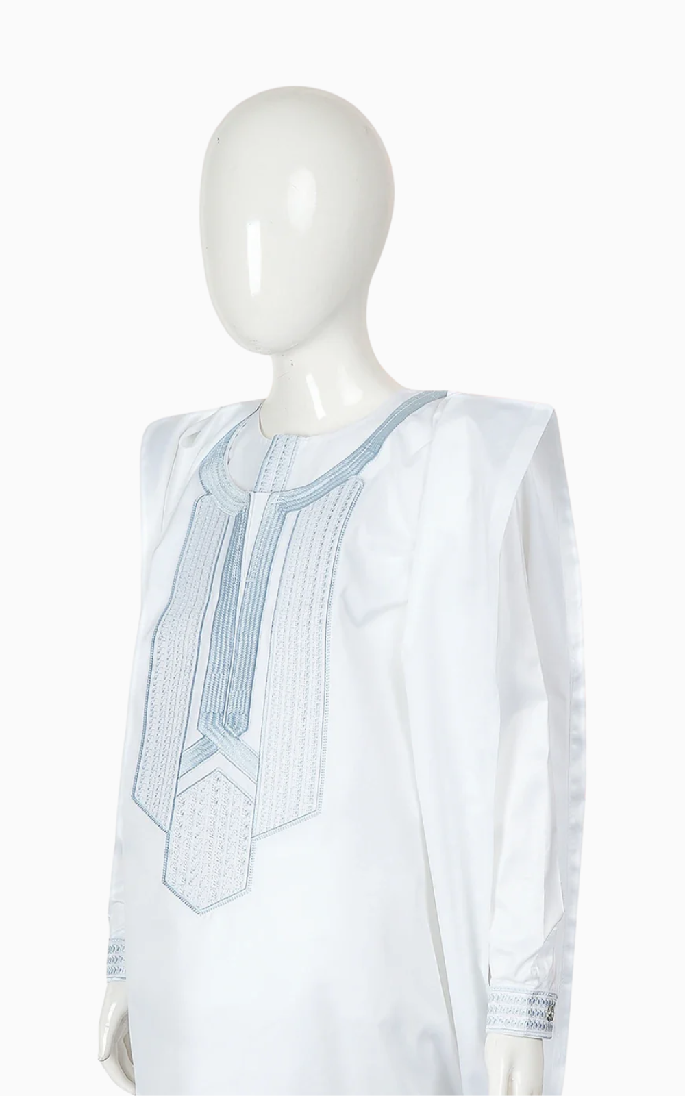 Ensemble Boubou Garçon élégant en tissu blanc