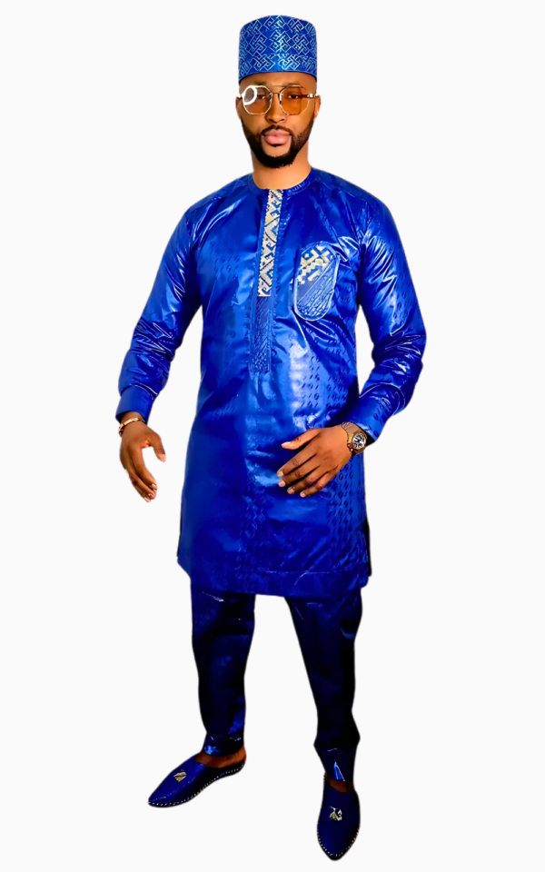 boubou-homme-bazin-bleu-1 Boubou Homme Bazin en bleu