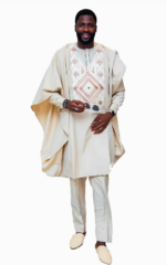 Boubou Homme en Blanc Cassé