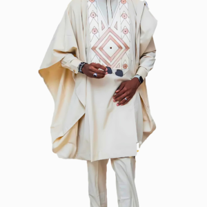 Boubou Homme en Blanc Cassé