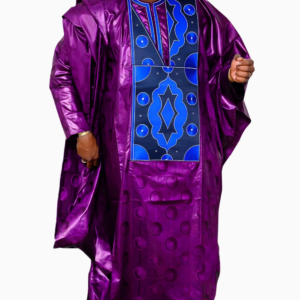 Boubou Africain Homme Grande Taille en tissu léger et coloré