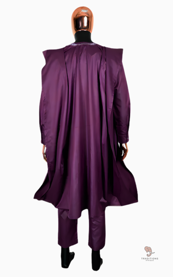 Boubou africain pour homme, couleur violet élégant