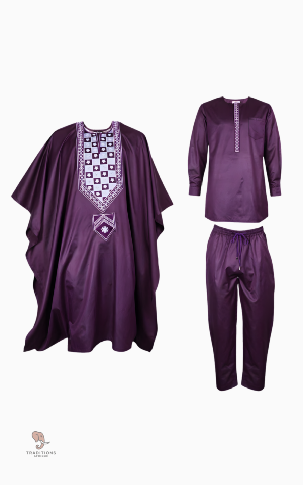 Vêtement africain pour homme, boubou violet unique