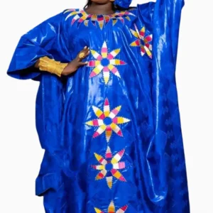 Boubou femme en indigo, style africain chic