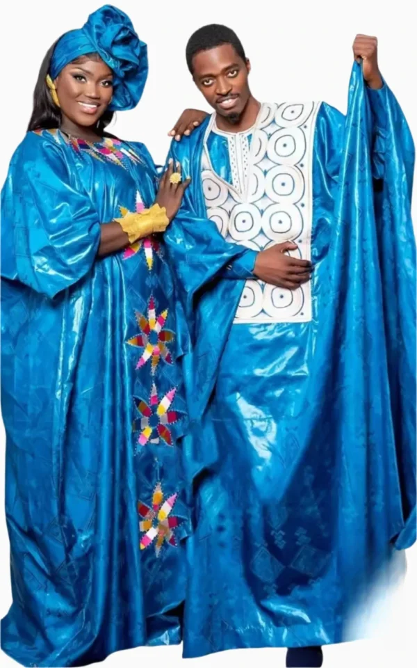 Vêtement africain indigo pour femmes, élégant et confortable