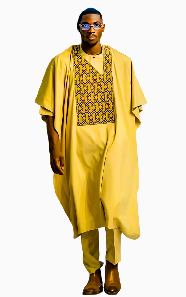 boubou-jaune-homme-1 Boubou jaune pour homme
