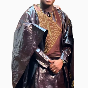 Boubou marron homme