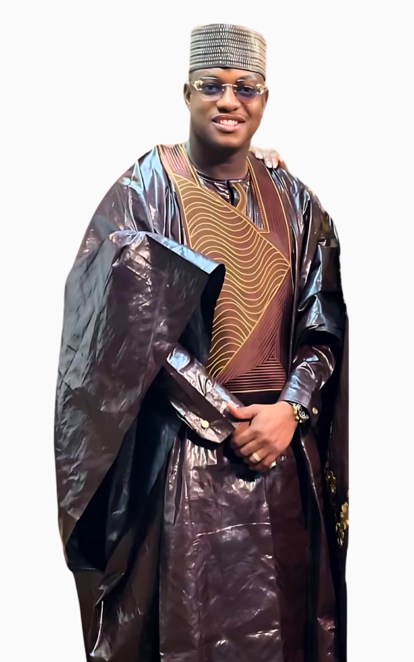 Boubou marron homme