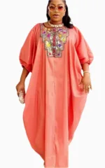 Boubou robe africaine en pagne pour femme