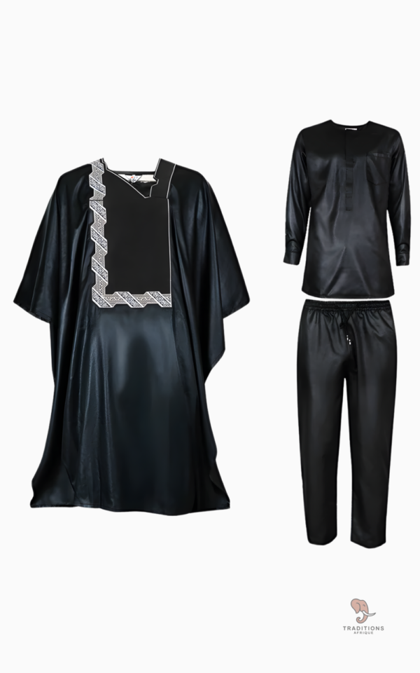 Boubou masculin en tissu africain moderne