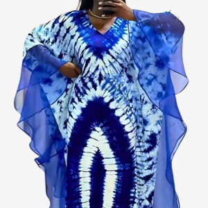 Boubou robe africaine femme élégante et colorée