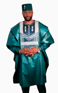 Boubou Sénégalais Homme Vert, vêtement traditionnel africain
