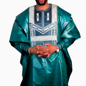 Boubou Sénégalais Homme Vert, vêtement traditionnel africain