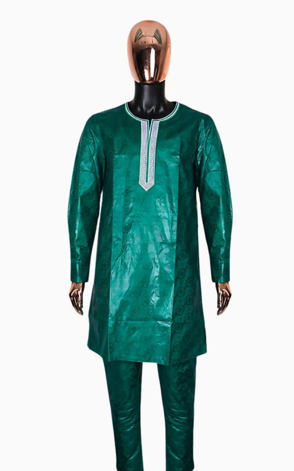 Vêtement africain homme, boubou vert moderne