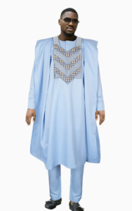 Boubou africain homme élégant et traditionnel