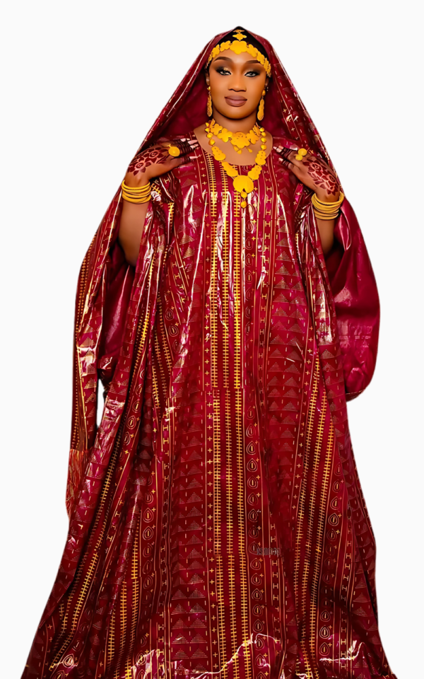 boubou-traditionnel-africain-femme-rouge-1 Boubou traditionnel africain rouge pour femme