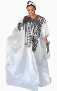 Boubou élégant en tissu traditionnel africain