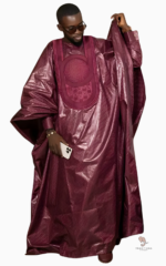 Boubou traditionnel sénégalais pour homme en tissu coloré