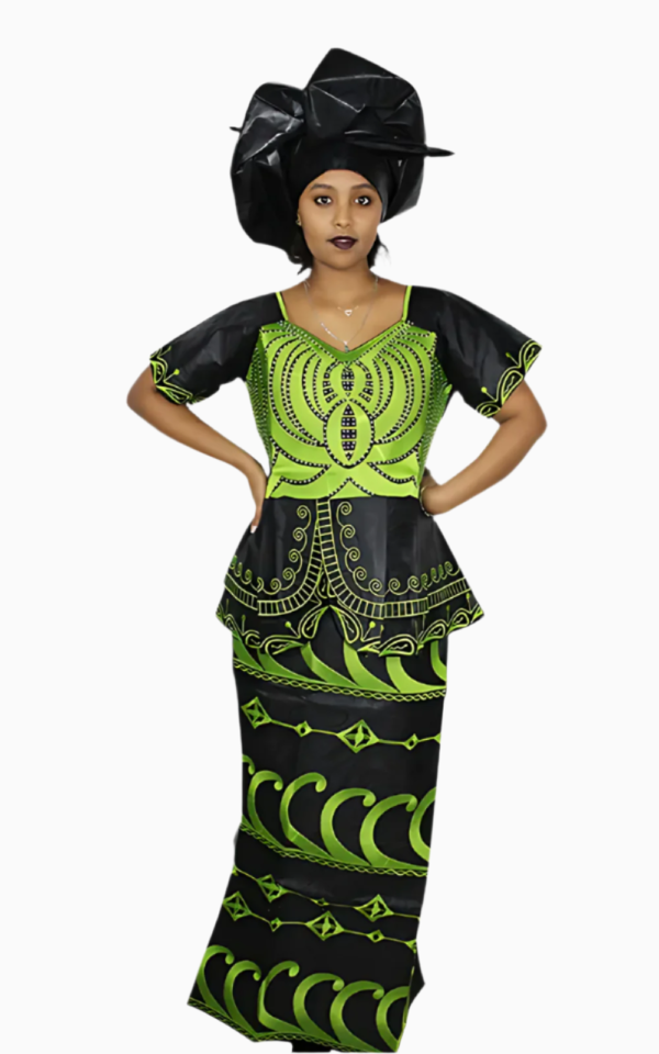 boubou-tunique-femme-1 Boubou Tunique Femme élégante en tissu africain