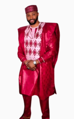 Boubou africain homme élégant en tissu traditionnel