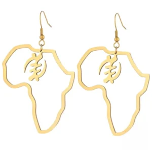 Boucle d'oreille Adinkra à motifs africains