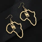 Boucle d'oreille africaine avec design géométrique