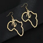 Boucle d'oreille en forme de symbole africain